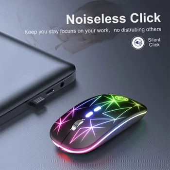 Беспроводная мышь Bluetooth 2,4 g, без звука, USB-зарядка, компьютерная игровая мышь, Эргономичные мыши A20 для настольных ПК, аксессуары для ноутбуков