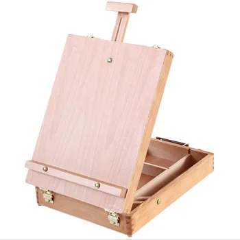 Большая деревянная переносная коробка для рисования маслом, блокнот для рисования, мольберт, Доска для рисования, Набор инструментов, Коробка для хранения живописи для художника