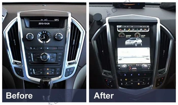 Вертикальный экран Tesla Style PX6 Android 9,0 4 + 64 ГБ Автомобильный Радиоплеер GPS Навигация Для Cadillac SRX 2013 + Мультимедийный блок DSP