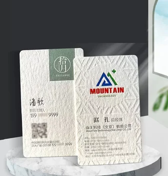 визитная карточка из хлопчатобумажной бумаги 600gsm С индивидуальным дизайном, печать фольгой, печать буквами Высокого качества