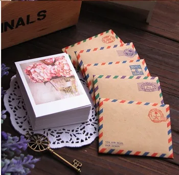 Винтажный набор открыток LOMO /с конвертами и наклейками /60 листов подарочных поздравительных открыток в наборе