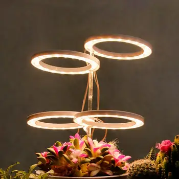 Водонепроницаемая светодиодная лампа для выращивания, Ангел-кольцо, полный спектр ламп для выращивания рассады комнатных растений, лампа для растений Dc5v