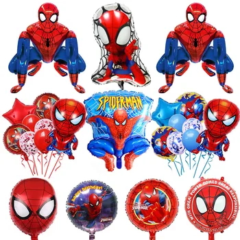 Воздушные шары из фольги Disney 3D Человек-паук, Украшение Детского Дня Рождения, Детский душ, Вечеринка Супергероев, Балоны, Игрушки, Воздушные Шары