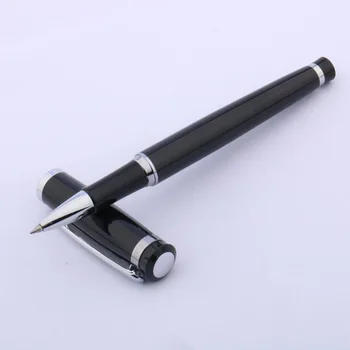 Высококачественная шариковая ручка baoer 508 с серебряной отделкой, Подарочная Металлическая ручка-роллер, Канцелярские принадлежности, школьные принадлежности