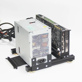 Держатель GPU + PSU для внешней видеокарты DIY с базой питания для блока питания ATX алюминий GPC01/GPC02