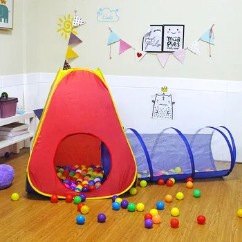 Детская Палатка, Внушительный комплект из двух предметов, Внутреннее Ограждение, Детский бассейн с мячом, Открытый игровой домик, Палатка, Туннель