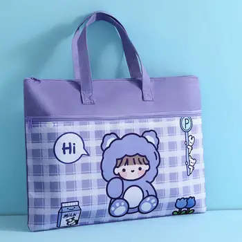 Детская сумка-тоут, милая утолщенная холщовая сумка большой емкости для мальчиков и девочек с рисунком из мультфильма, школьная холщовая сумка, детская сумка