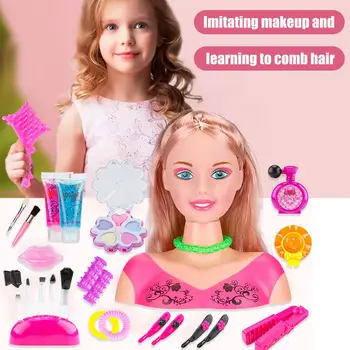 Детские игрушки для ролевых игр, модель куклы в пол-роста, фен, набор для макияжа, салон макияжа, плетеные игрушки для игр, подарки для девочек