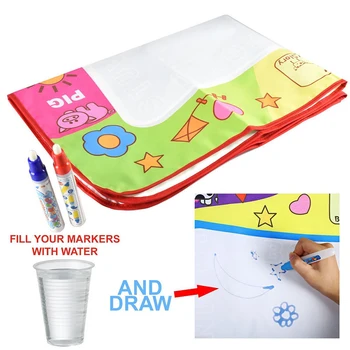 Детские Обучающие игрушки для рисования Aqua Doodle, 1 коврик для рисования + 2 набора ручек для рисования водой, подарок на Новый Год