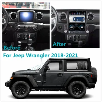 Для Jeep Wrangler 2018-2021 Android 9 Carplay, радиоплеер, автомобильная GPS навигация, головное устройство, автомобильный стереосистема, мультимедийный плеер