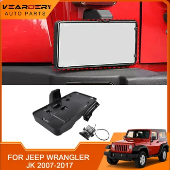 Для Jeep Wrangler JK 2007-2017 рамка заднего номерного знака, наклейка с номером, монтажный кронштейн с подсветкой