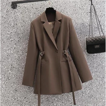 Женский костюм, пальто 2023, Новая весенне-осенняя корейская версия, тонкая талия, популярный универсальный повседневный костюм для похудения, женское пальто, топ