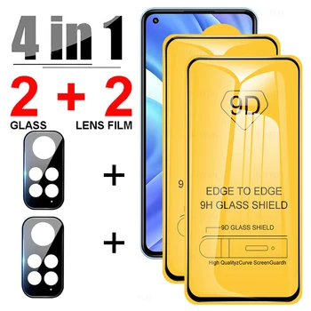 закаленное стекло 4в1 9D Для Xiaomi Redmi Note 10 11 Pro 9 9C 9T 9S 10S 11S 11T Mi 11 Lite Poco F3 X3 NFC M3 M4 Pro 5G Стекло объектива 