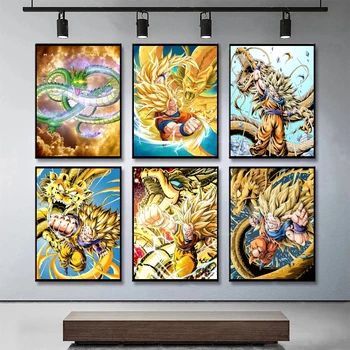 Изображения персонажей Японского Аниме Dragon Ball Kakarot Подарки Друзьям, Настенный Плакат, Игрушки, Домашняя Детская Спальня, Классический Декор