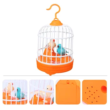 Имитация игрушки в виде птичьей клетки, имитация голосовой индукции, электронные компоненты (не входят в комплект) Детская птичья клетка