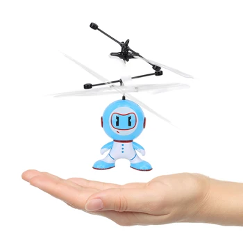 Инфракрасный чувствительный к ладони летающий индукционный робот, освещение, подвесной летающий робот, подвесной самолет, детская игрушка