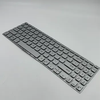Клавиатура ноутбука в черной рамке с подсветкой серебристого цвета для домашнего офиса, замена ноутбука для ноутбуков Asus Vivobook X512