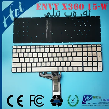 Клавиатура с подсветкой для ноутбука HP ENVY 15-W pavilion 15-AU 15-AB 15-AQ 15-AW 15-BK 15-BC M7-N 17-G 15-AU15-BC 15-AK 15-AN Серебристый