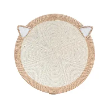 Коврик для кошачьих когтеточек круглый кошачий из сизаля, скребок для гостиной, прочные когтеточки для кошек для защиты вашей мебели