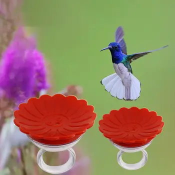 Кольцо Пластиковое в форме цветка Аксессуары для птиц Поилка для птиц Кормушка для колибри Инструмент для подачи воды Поилка для колибри