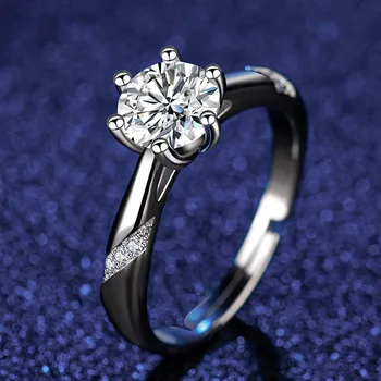Кольцо с бриллиантом из стерлингового серебра S925 пробы 1,5 карата для женщин, ювелирные изделия из серебра 925 пробы, обручальные кольца, Оригинальная коробка с бриллиантовым кольцом