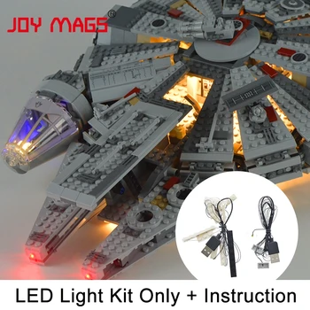 Комплект светодиодных Ламп JOY MAGS Only для 75105 Star War Millennium Force Awakening Falcon Совместим с 05007/79211/10467