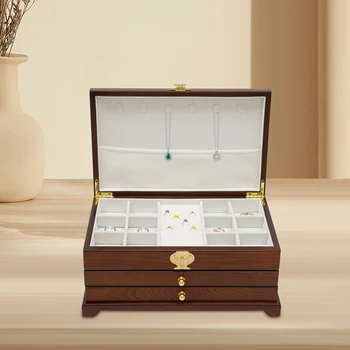 Коробка-органайзер для ювелирных изделий, Шкатулки для хранения ювелирных изделий Серьги Кольца Ожерелье Браслет