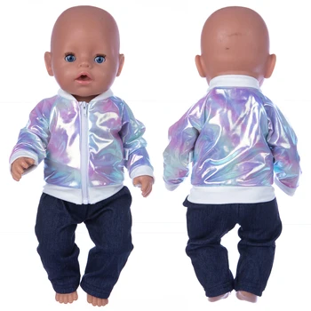 Костюм для куклы Sliver Shine, одежда для куклы 43 см, одежда для куклы born baby, аксессуары для куклы reborn