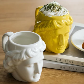 креативная Керамическая Кофейная чашка Большой емкости Объемом 480 мл, Художественная чашка ручной работы, Подарочный настольный контейнер, Горшок, Уникальная чашка для чая с молоком Для завтрака