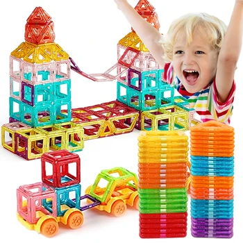 Магнитные строительные блоки мини-размера для детей, дизайнерский развивающий конструктор, игрушки для детей, магниты, игрушки для мальчиков