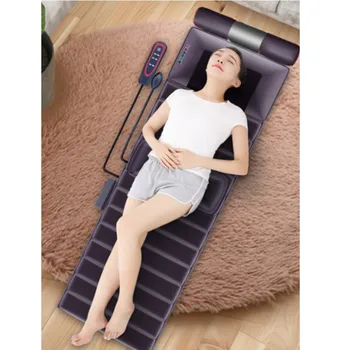 Многофункциональный массажный матрас для всего тела, бытовая подушка для массажа шейного отдела позвоночника, поясницы с электрическим подогревом