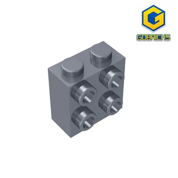 Модифицированный кирпич Gobricks GDS-1117 размером 1 x 2 x 1/2 /3 с шипами с одной стороны, совместимый с детскими поделками lego 22885