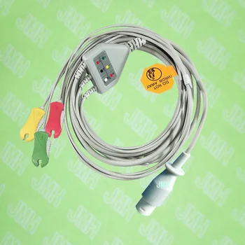 Момент дефибрилляции, совместимый с 8-контактным монитором ЭКГ пациента Philips (HP) с кабелем и 3-мя выводными зажимами IEC или AHA.