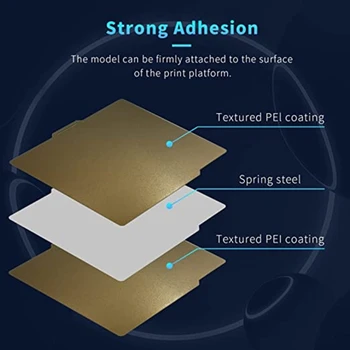 Монтажная пластина из листовой магнитной стали PEI для лабораторного 3D-принтера X1 Hot Bed 257 мм
