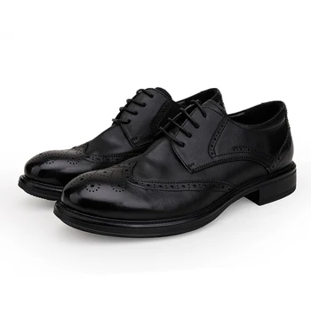 Мужская деловая обувь на шнуровке, мужская Модельная обувь из натуральной кожи высокого качества на толстой подошве, мужские модельные туфли, Летние оксфорды на весну