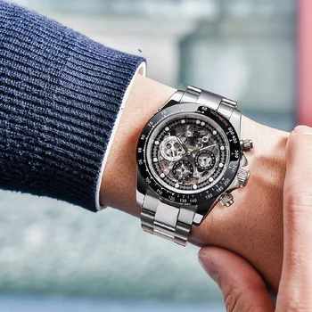 Мужские часы PAGANI DESIGN с роскошным радужным безелем, автоматические часы для мужчин, механические наручные часы со скелетом, водонепроницаемые часы man 2022