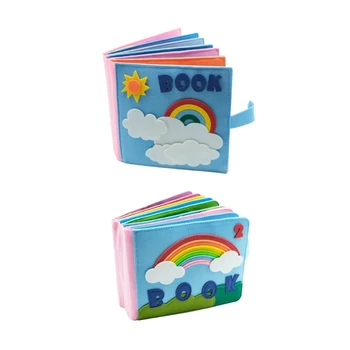 Мягкая тканевая книжка-игрушка, нетоксичные книги для маленьких мальчиков и девочек, обучающие тканевые книги Монтессори для малышей