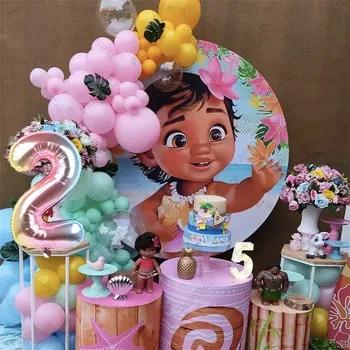 Набор Воздушных шаров Disney Moana, Гирлянда, Арка, День Рождения, Зеленые Латексные воздушные шары, Декор для вечеринки, Подарки для девочек, Украшения для Душа ребенка