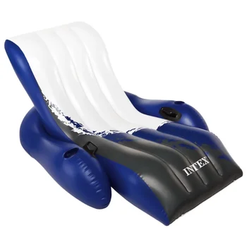 Надувное плавающее кресло для отдыха у бассейна Intex с подстаканниками, возраст взрослых 18+