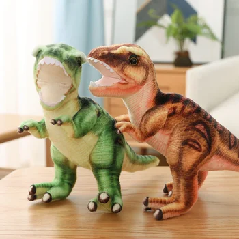 Новая имитация Юрского периода, Тираннозавр Рекс, Плюшевая кукла, аниме, мультфильм, Плюшевые игрушки с динозаврами, Мягкие детские игрушки для мальчиков, подарки, Парк динозавров