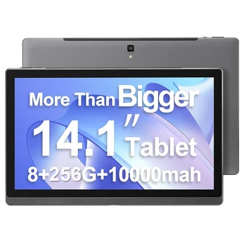 Новейший 14,1-дюймовый Планшетный ПК с большим экраном MTK6797 Deca-Core 8 + 256 ГБ 1920 *1080 IPS Bluetooth WiFi Android 12 Tab Mediapad Ноутбук