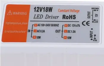 новый высококачественный источник питания 12V DC18W Драйвер Адаптер Трансформатор переключатель для светодиодной ленты лампочки