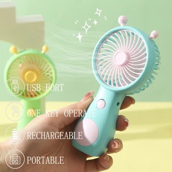 Новый дизайн, портативный вентилятор с милой Улиткой, USB-перезаряжаемый мини-вентилятор с сильным ветром для детей, охлаждающие вентиляторы для студенческого офиса