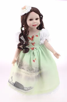 Новый Полный Виниловый 18 дюйм(ов) ов) Кукла-младенец Платье Принцессы Для Девочек DIY Кукла-реборн Мечта Мультсериала
