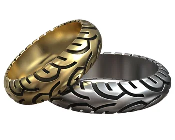 Обручальное Золотое кольцо с протектором для мото-шин Весом 5-9 г, кольца из цельного стерлингового серебра 925 пробы