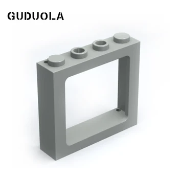 Окно поезда Guduola 1x4x3 (центральные шпильки полые, внешние шпильки сплошные) (6556) MOC Строительный блок Игрушки Запчасти Кирпич 8 шт./лот