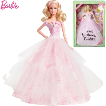 Оригинальная кукла Барби коллекционное издание Birthday Wishes 2016 Коллекция принцесс Куклы Барби Подарок на день рождения для девочек DGW29