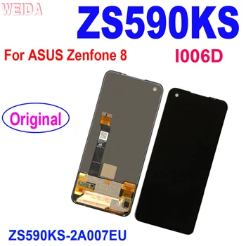 Оригинальный Для ASUS Zenfone 8 ЖК-дисплей ZS590KS ZS590KS-2A007EU I006D ЖК-дисплей с Сенсорным экраном, Дигитайзер В Сборе Для ASUS ZS590KS LCD