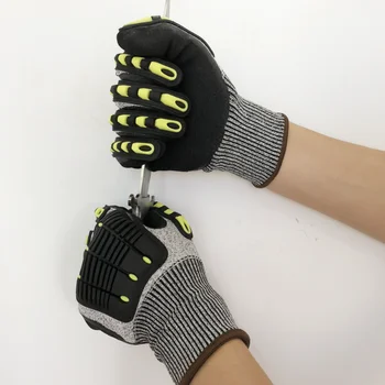 Перчатки, устойчивые к порезам, Антиударная механика, ударопрочные защитные рабочие перчатки, Антивибрационные маслостойкие перчатки