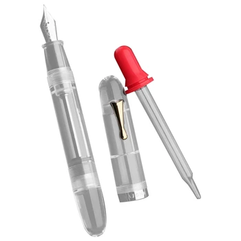Пипетка C4, Перьевая ручка, средний наконечник, прозрачные Акриловые ручки большого размера для офисного бизнеса с коробкой